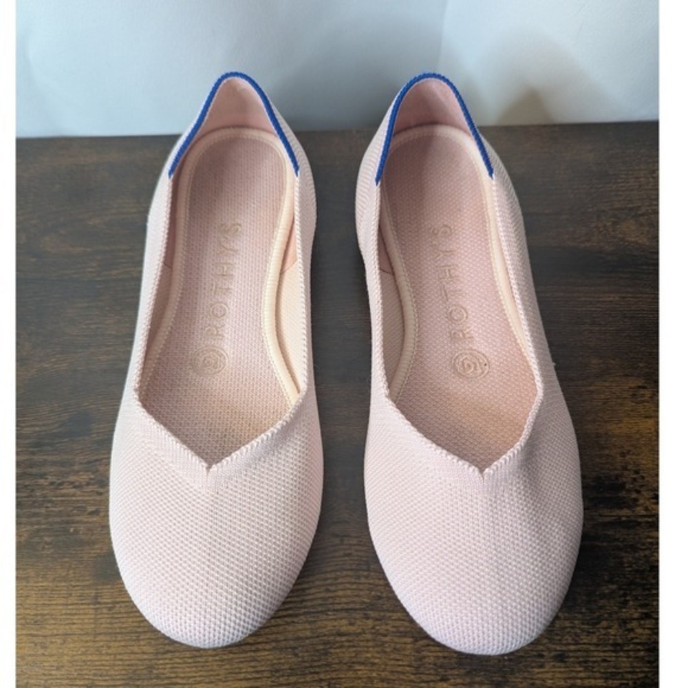 Rothys Petal Pink Flats Tortoise Sole Size 6.5